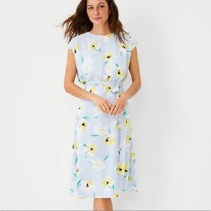 Floral Tie Waist Flare Dress